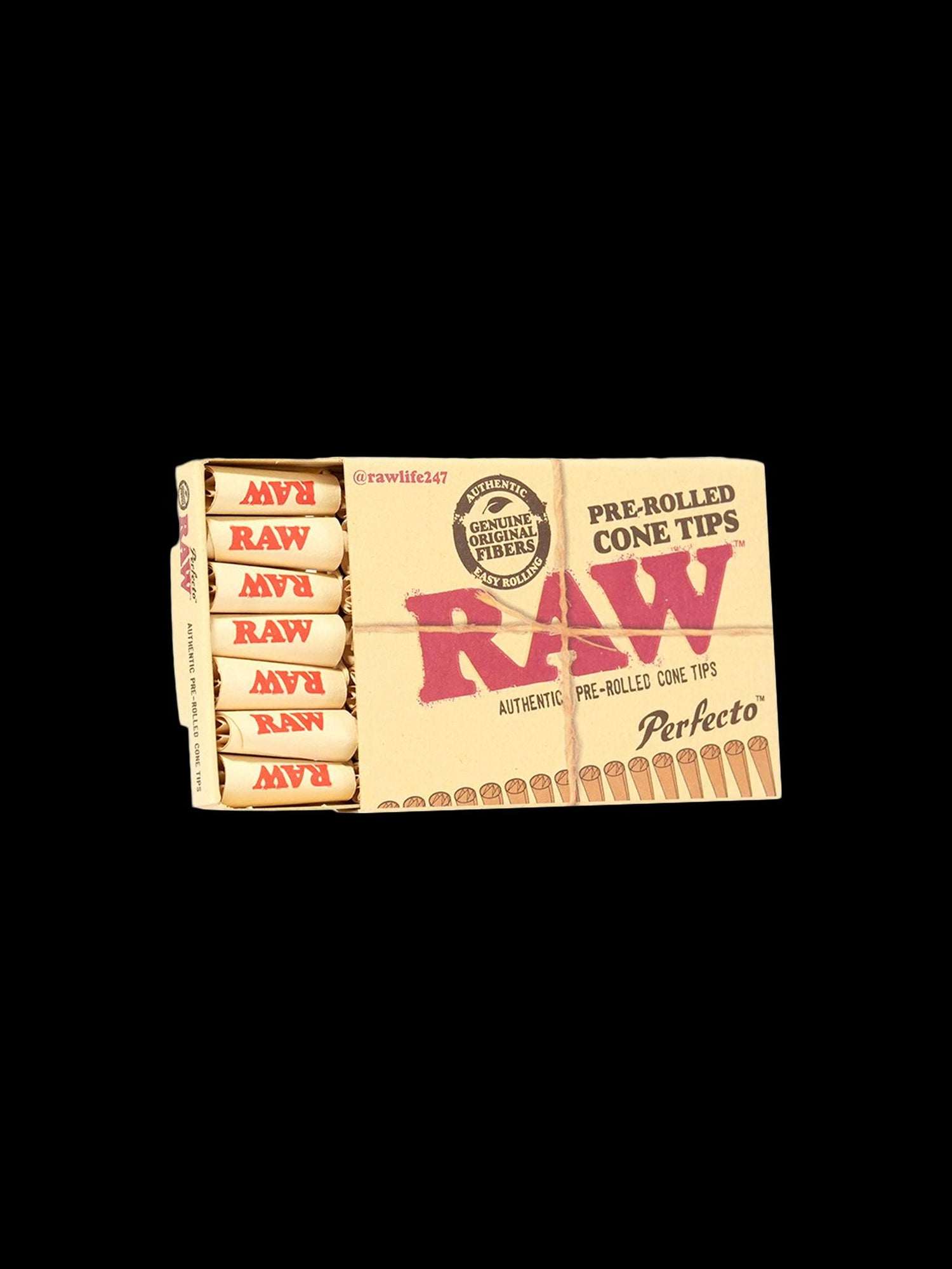 Raw Pre-Rolled Cone Tips Perfecto 21pk