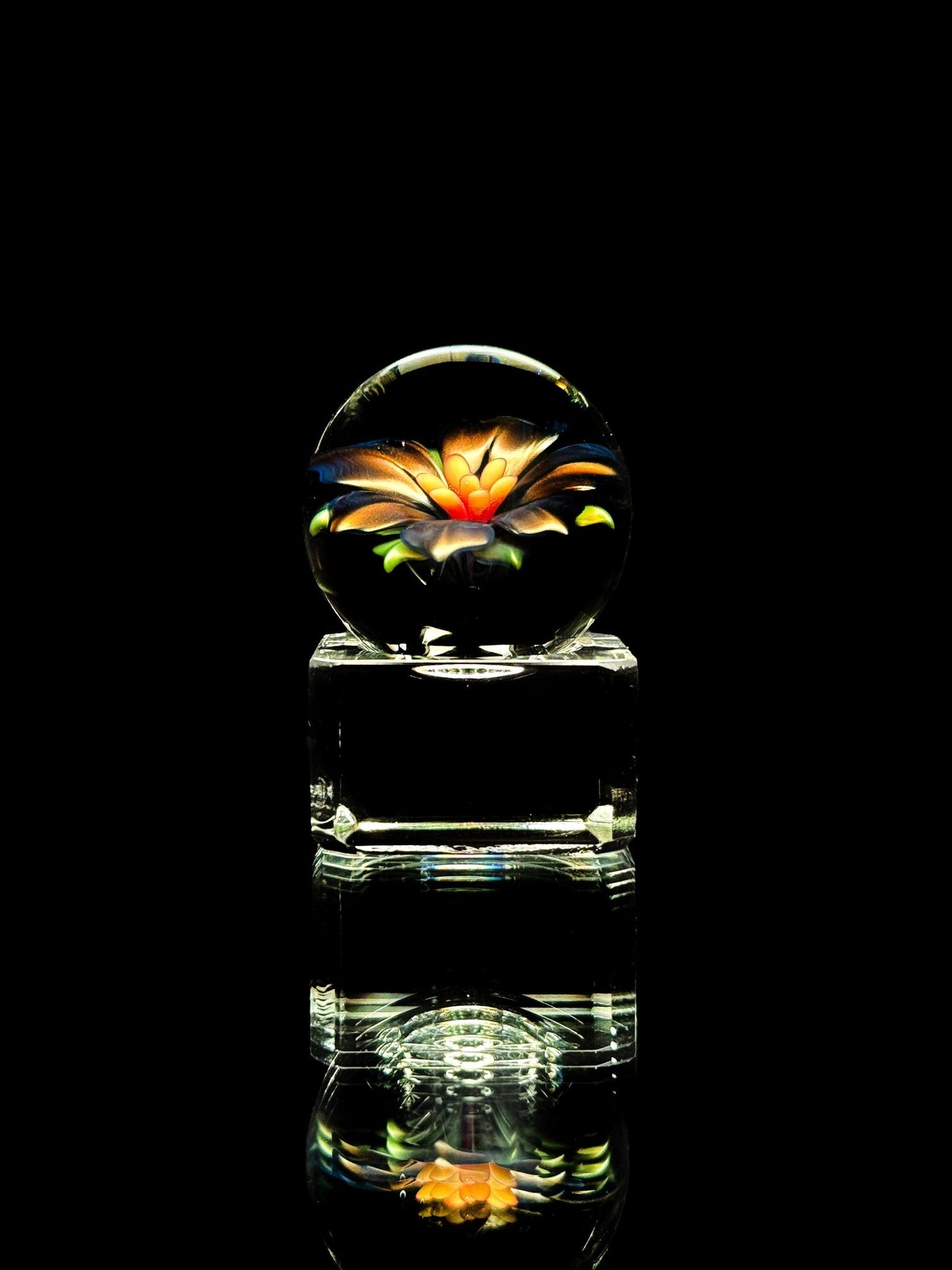Florin Glass Flower Marble