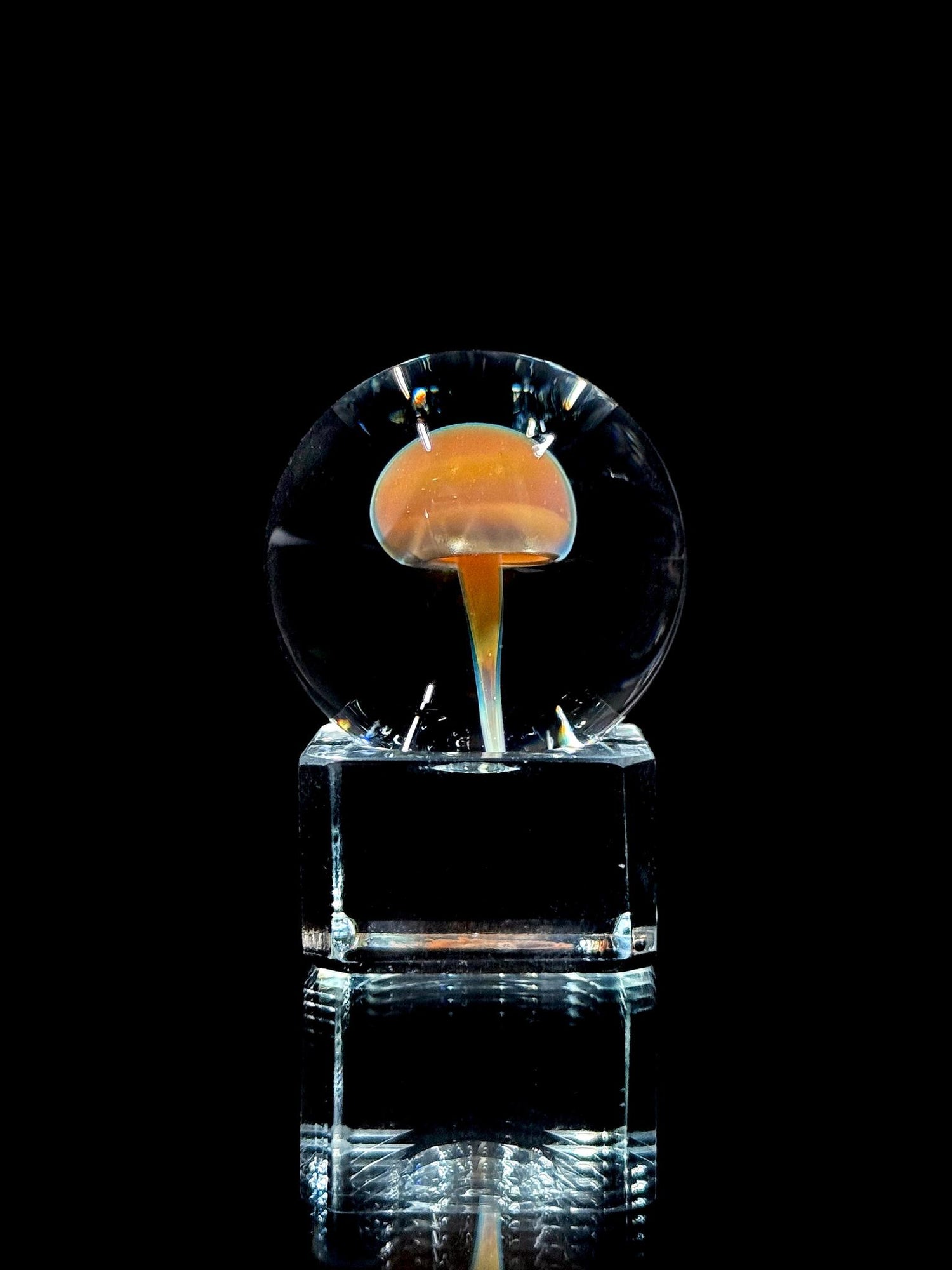 Florin Glass Sm Mushroom Marble