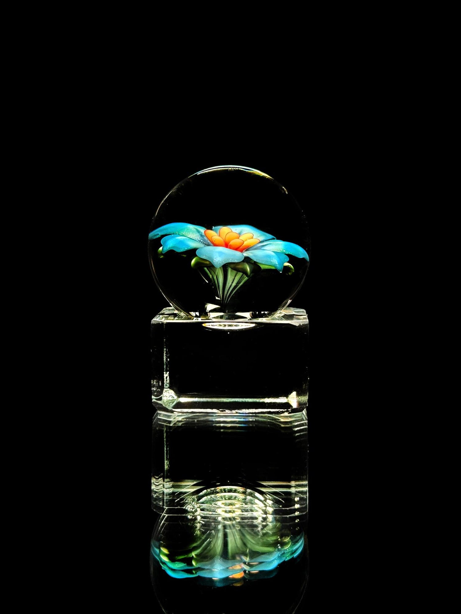 Florin Glass Flower Marble