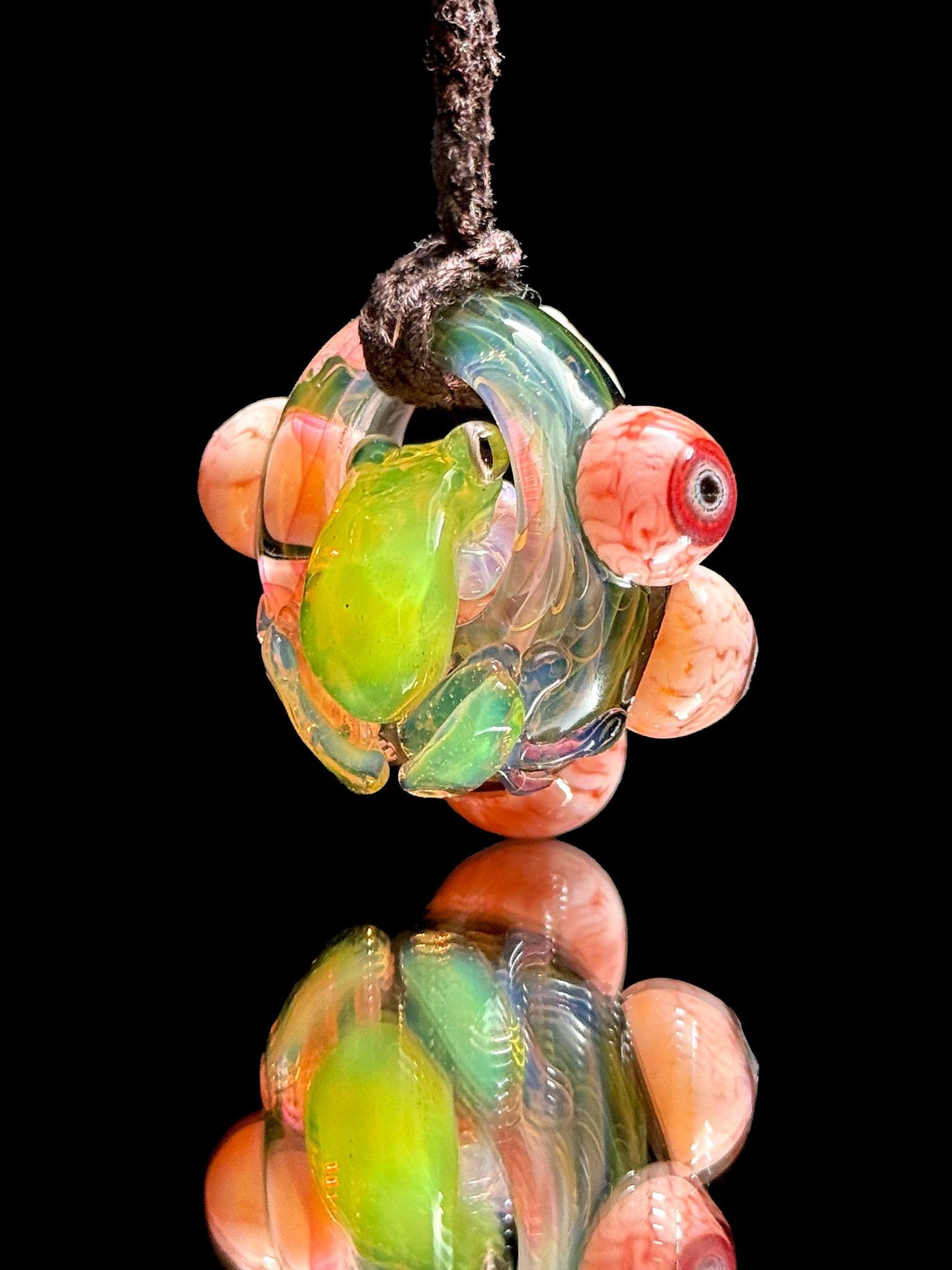 Kengtaro Glass "Eye Ring" Pendant