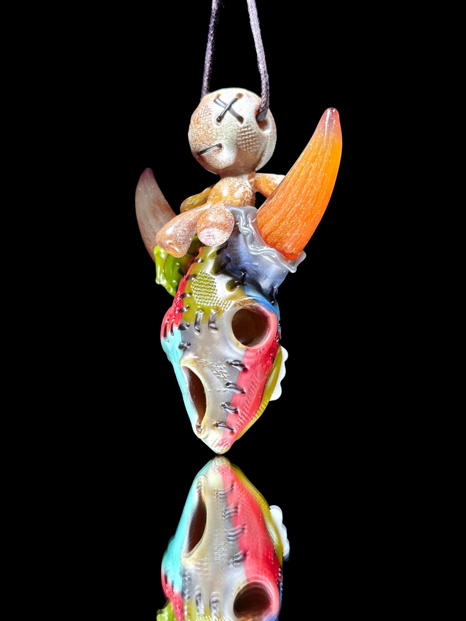 Muller x Darby Quilted Cow Skull Pendant