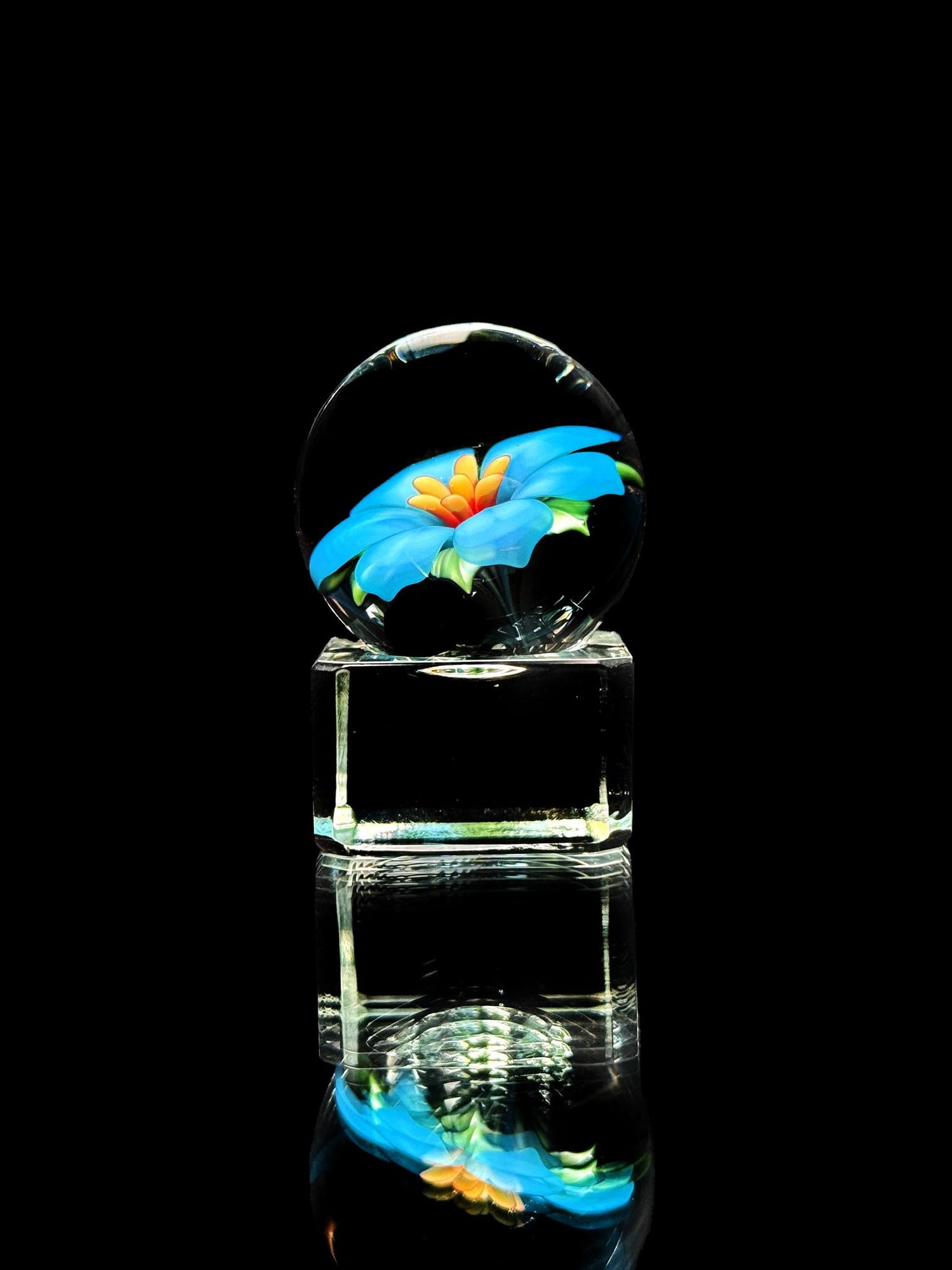 Florin Glass Flower Marble