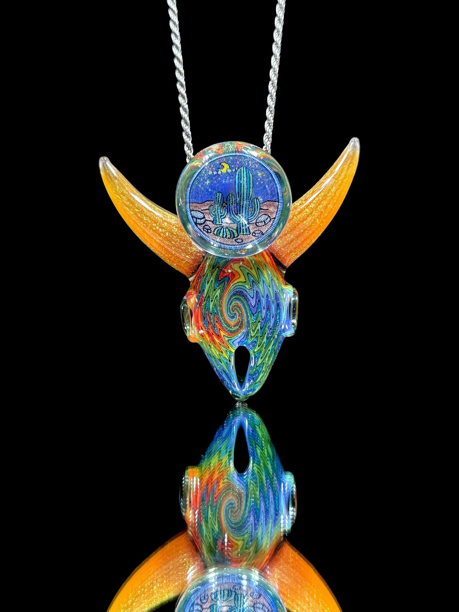 Darby x Rose Roads Cow Skull Pendant