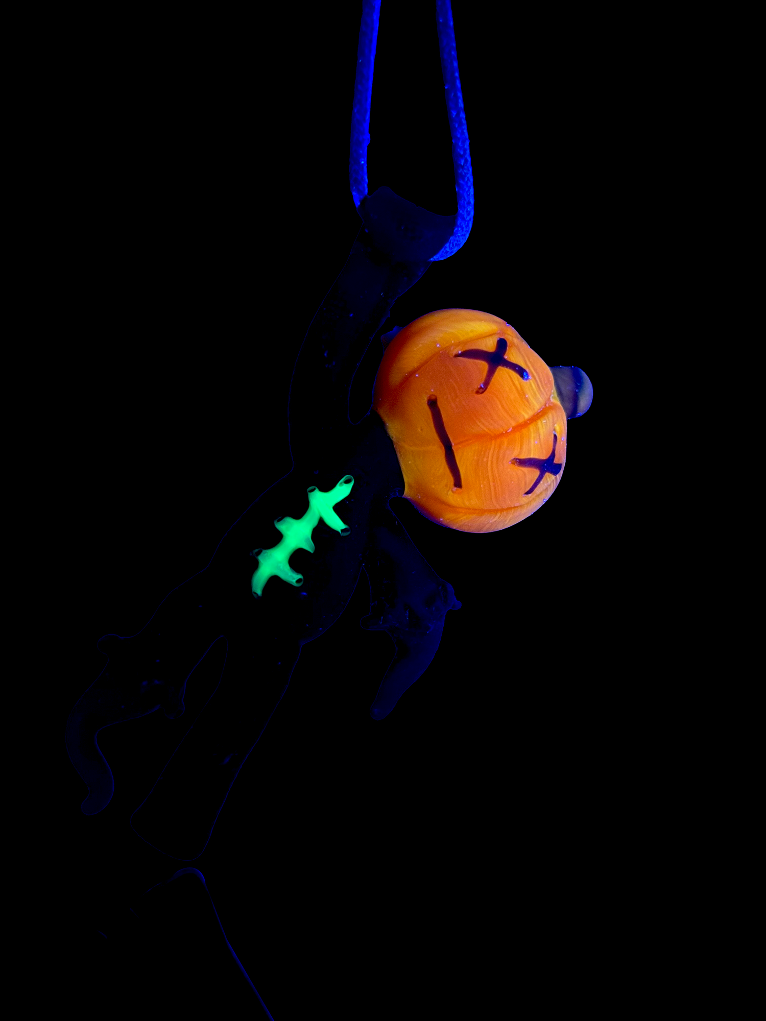 Muller Glass UV Pumpkin Head Hanger Pendant