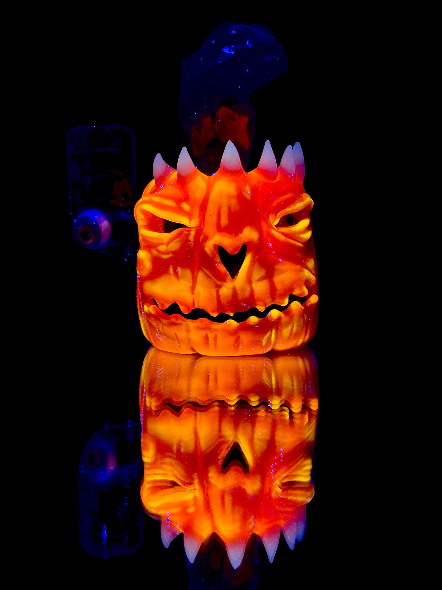 Salt Glass Pumpkin Pendant Rig